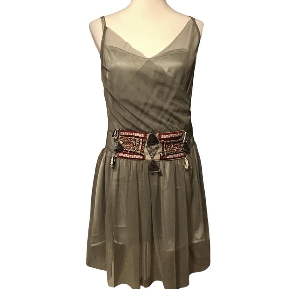 Beautiful Stories Anthro Dress w/ Slip - Med - NWT - Picture 1 of 8